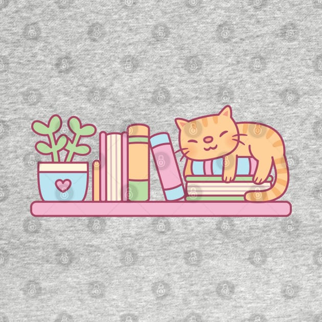 Books, Plants and Cute Cat Doodle by rustydoodle